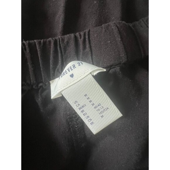 Forever 21 Pajama Set Womens Medium Black White Piping Short Sleeve Button Top S - Picture 4 of 5